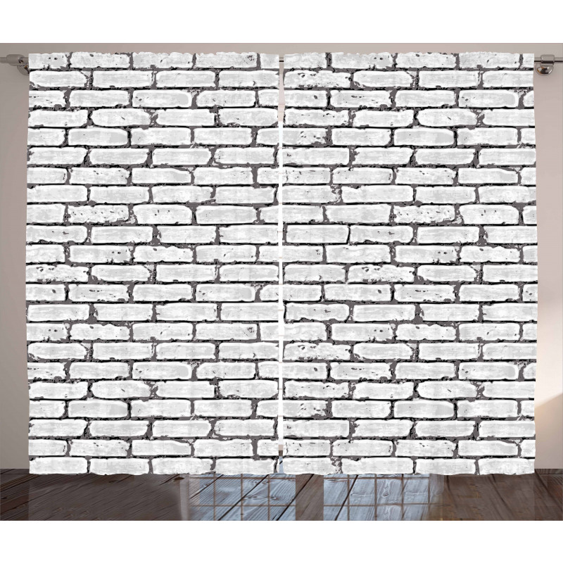Retro Brick Wall Curtain