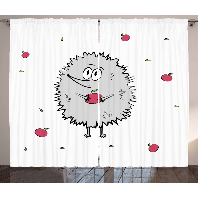 Happy Mammal Apples Curtain