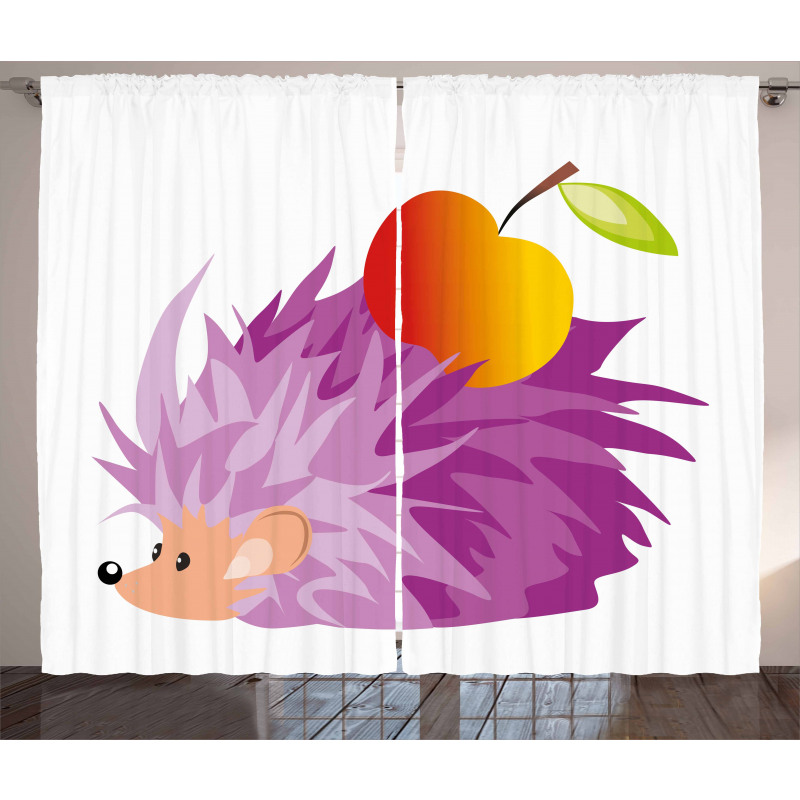 Abstract Animal Apple Curtain