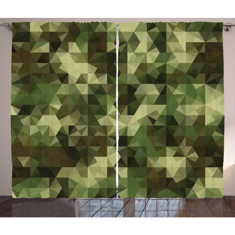 Abstract Camo Pattern Curtain