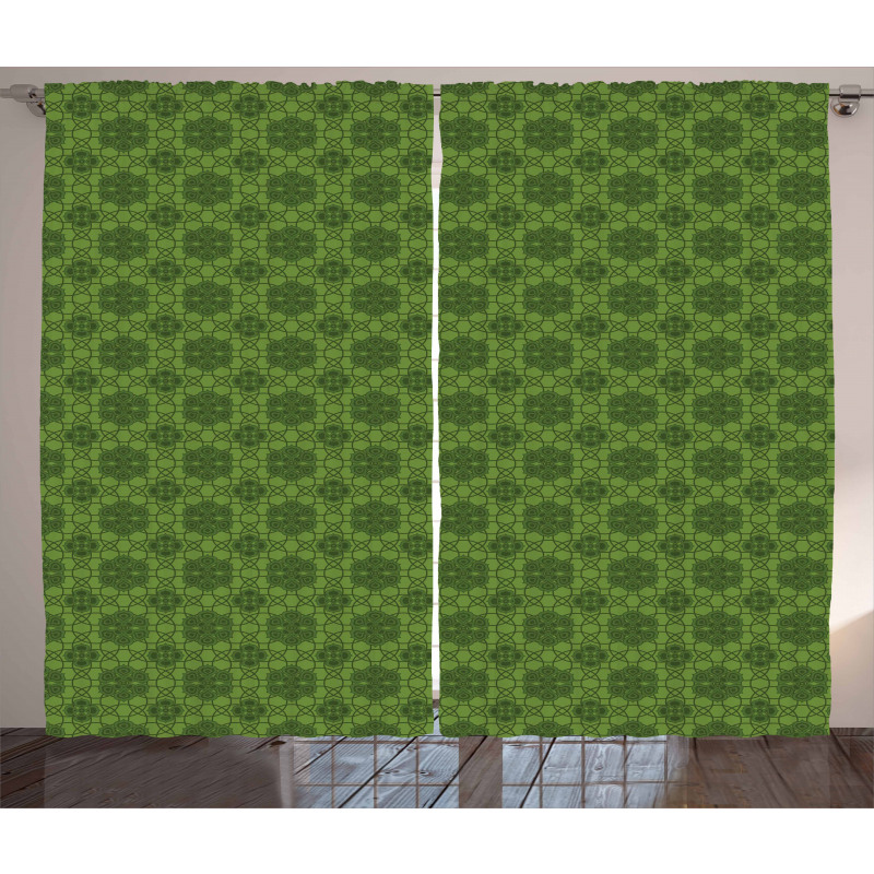 Mandala Geometrical Floral Curtain