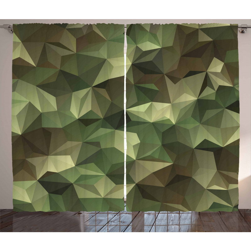 Geometric Fractal Camo Curtain