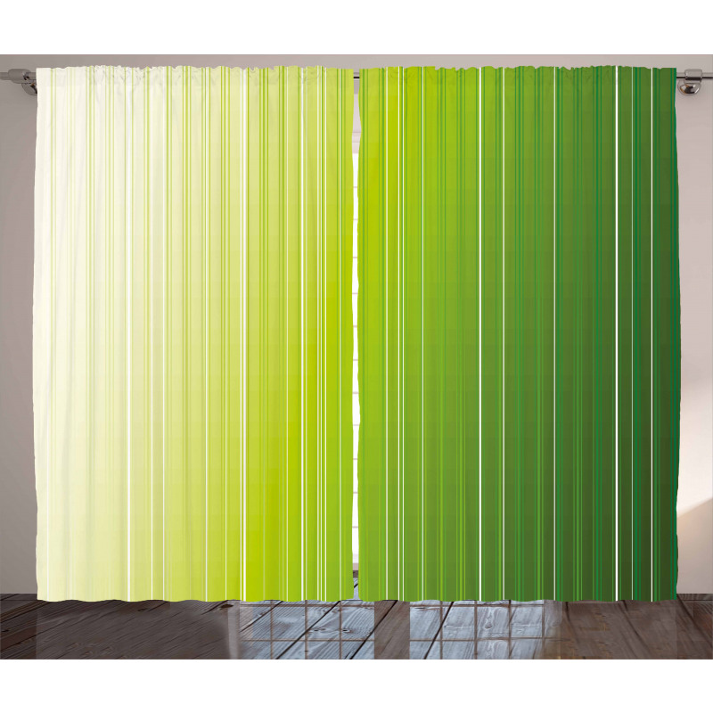 Ombre Color Stripe Digital Curtain