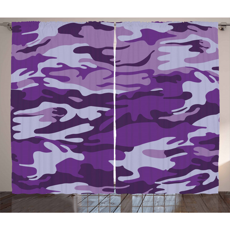 Purple Toned Waves Curtain