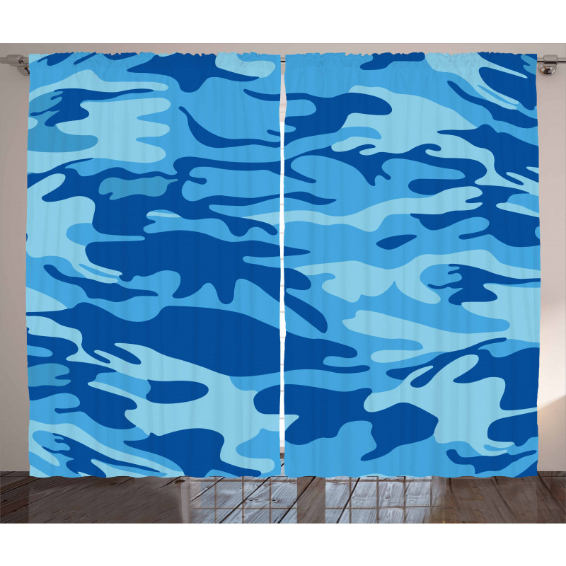Aquatic Abstract Curtain