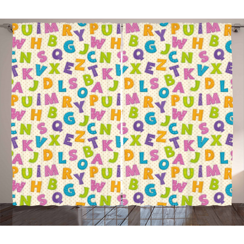 Letters Alphabet ABC Curtain