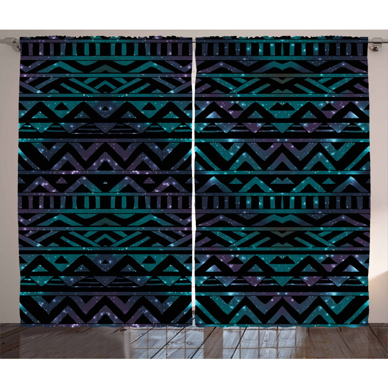 Space Themed Arrows Curtain