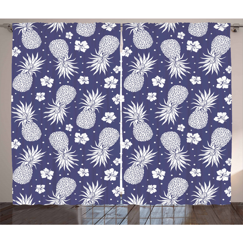 Pineapple Floral Vintage Curtain