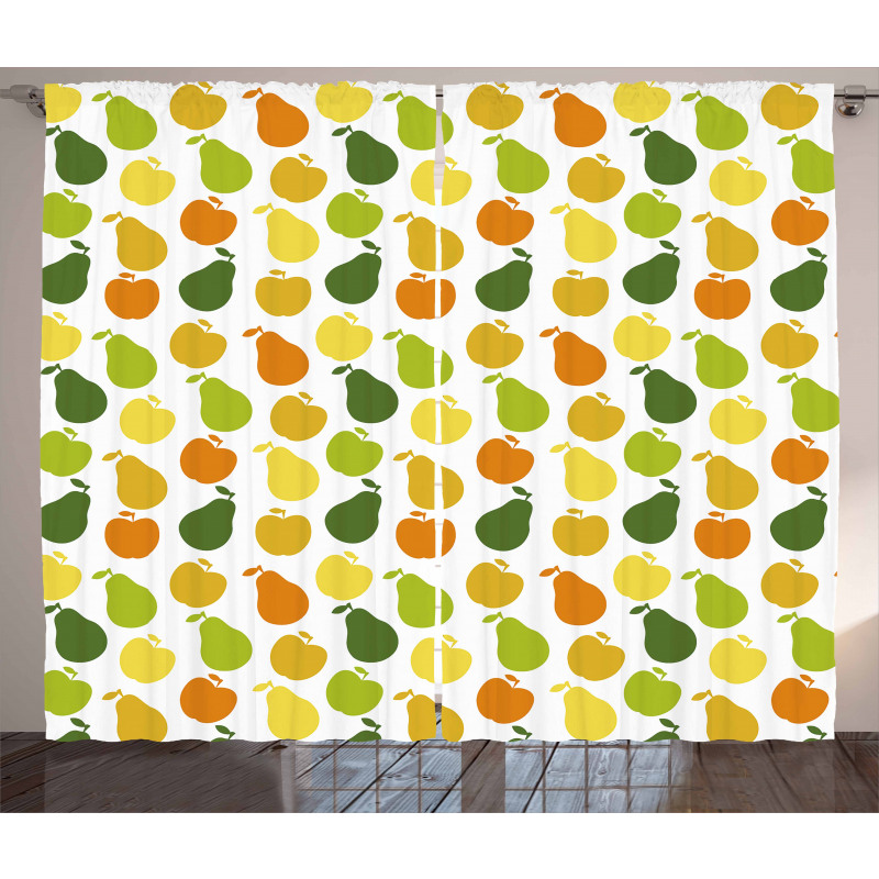 Apple Pears Fresh Garden Curtain