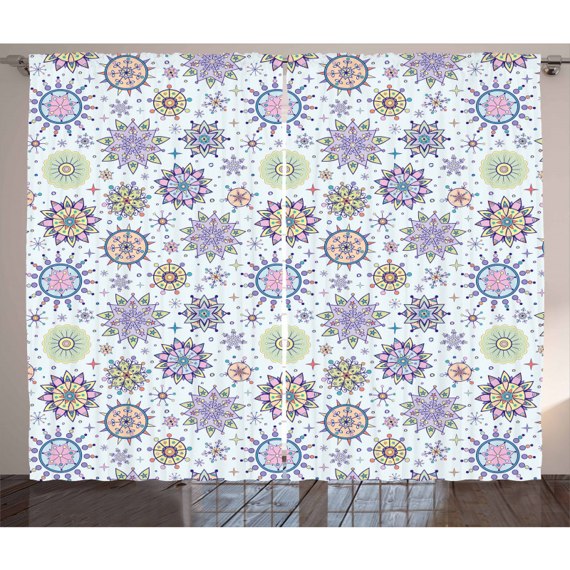 Pastel Floral Blizzard Curtain