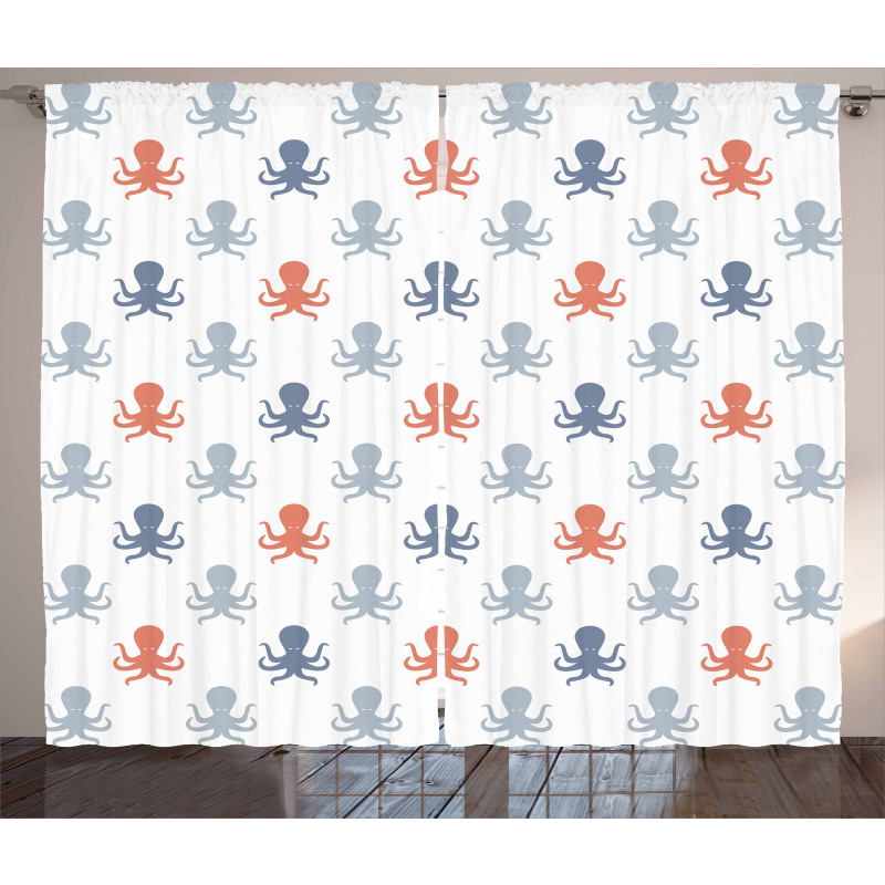 Nautical Silhouettes Curtain