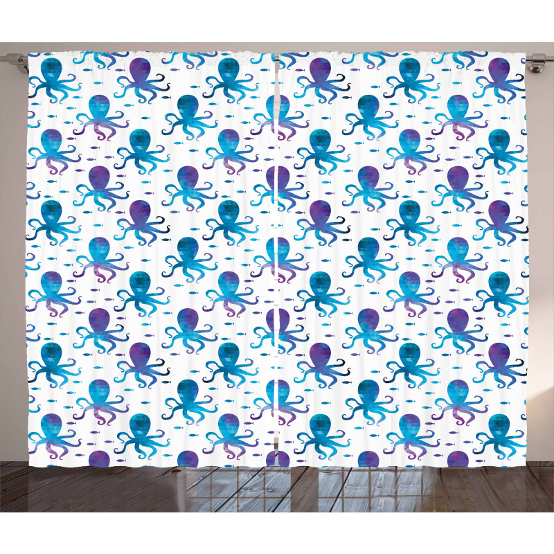 Polygonal Animal Design Curtain