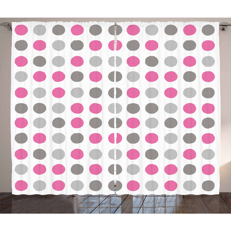 Polka Dots Motifs Curtain