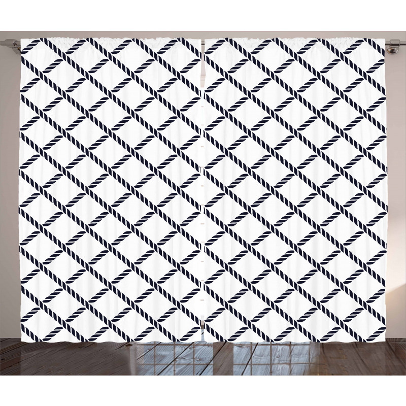 Crossed Rope Motif Curtain