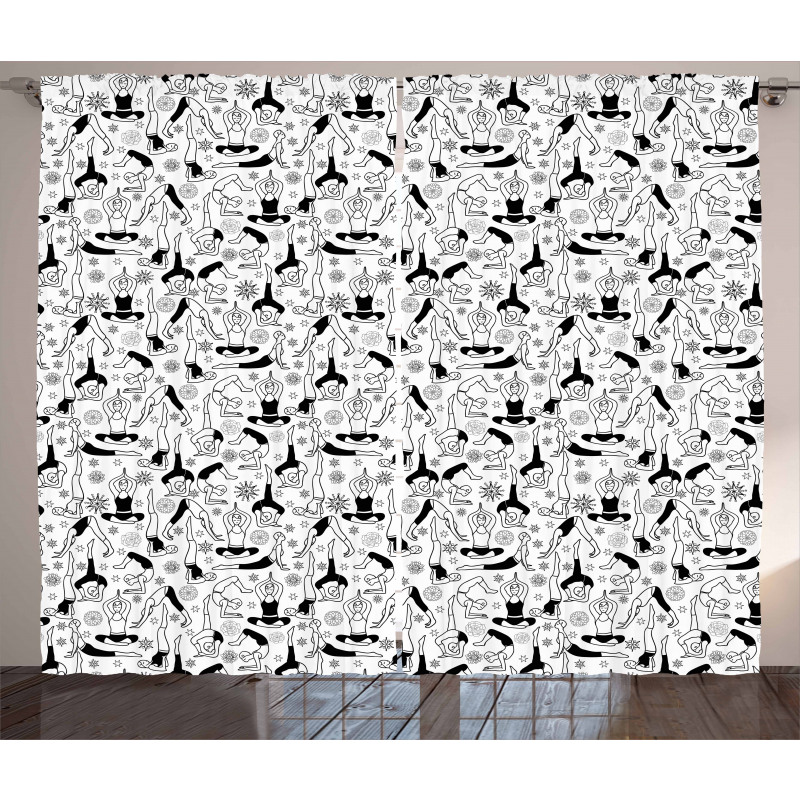 Monochrome Meditation Curtain