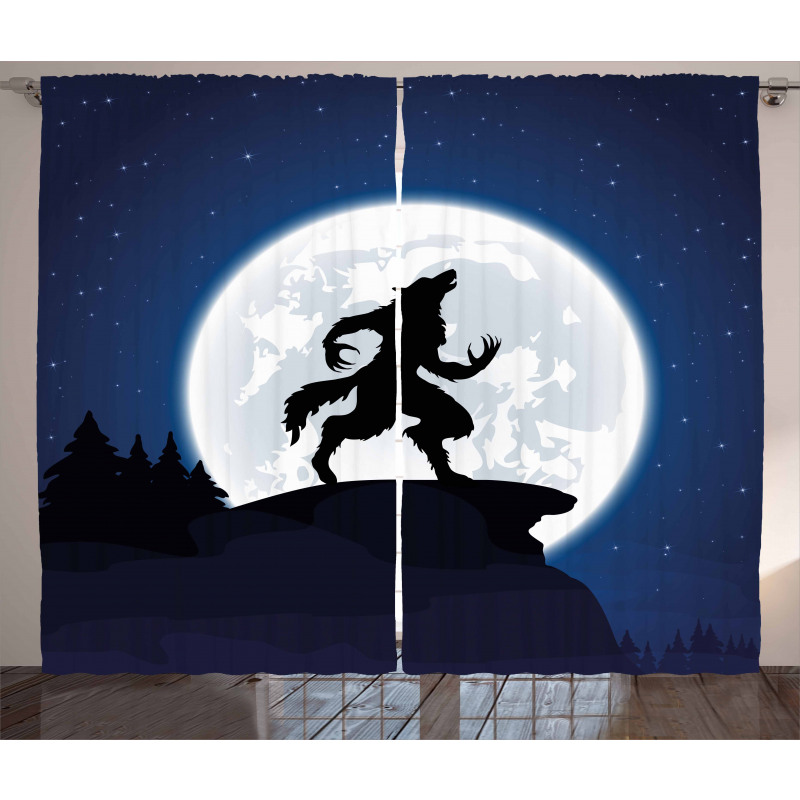 Halloween Theme Design Curtain