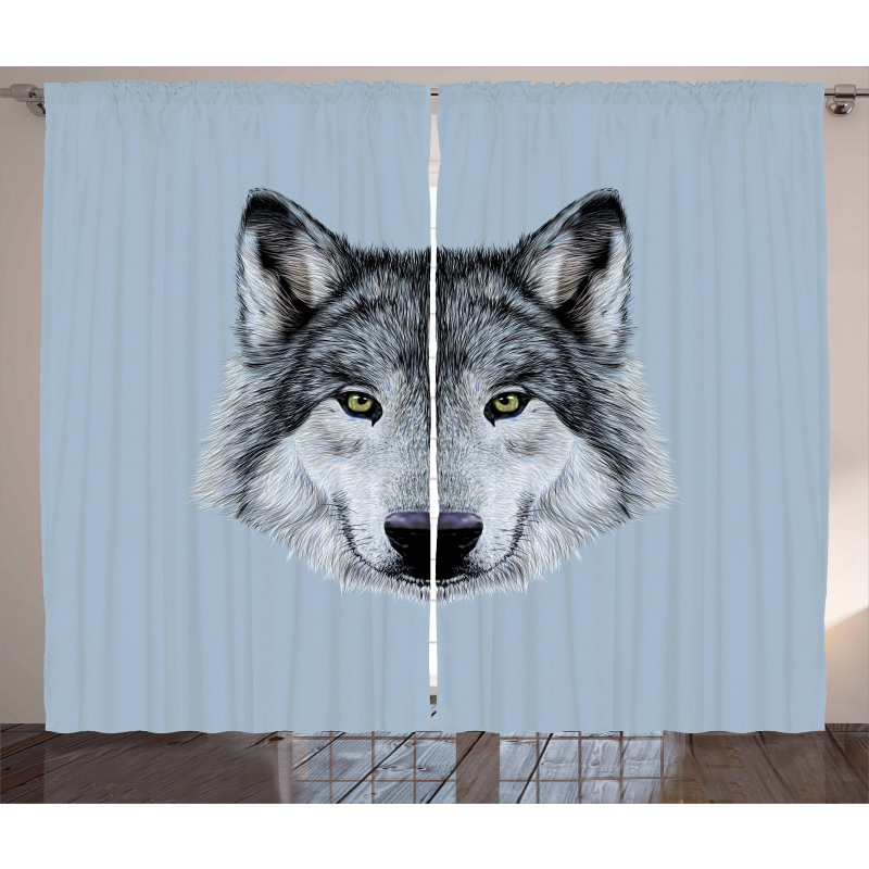 Detailed Canine Expression Curtain