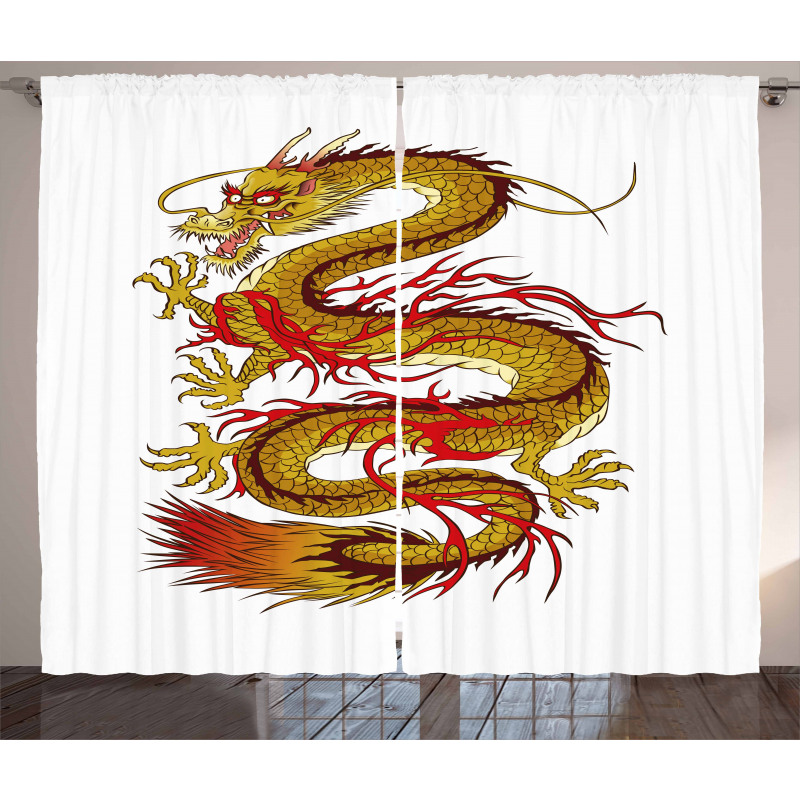 Fiery Character Curtain