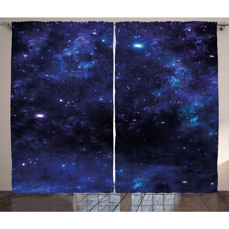 Abstract Stars and Nebula Curtain