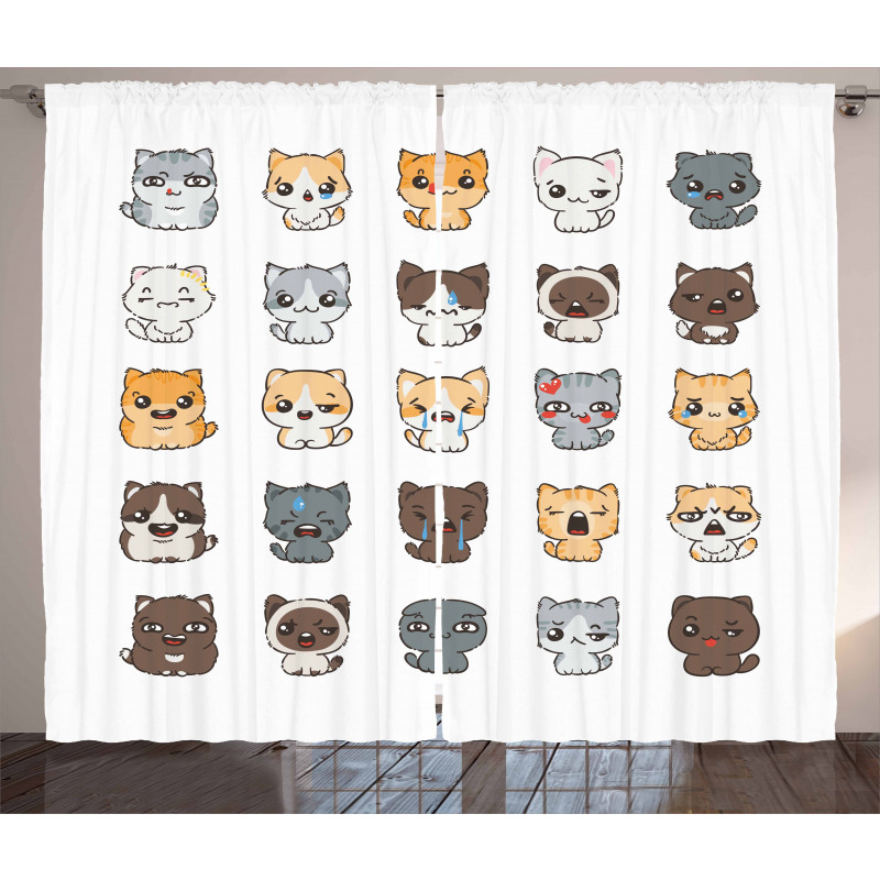 Cartoon Felines Curtain