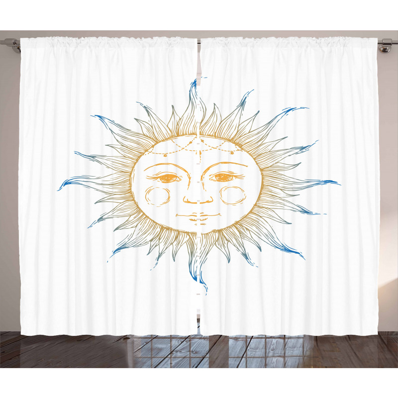 Ornate Aztec Star Motif Curtain