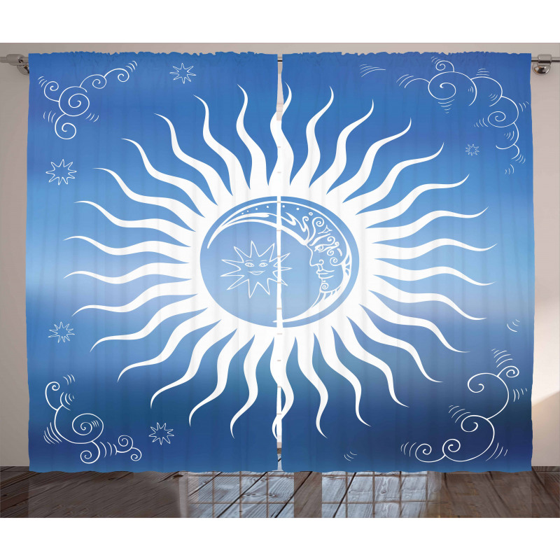 Crescent Moon Curlicues Curtain