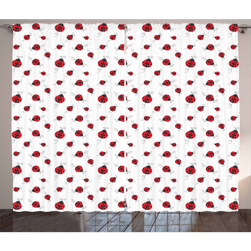 Dotted Winged Animals Curtain