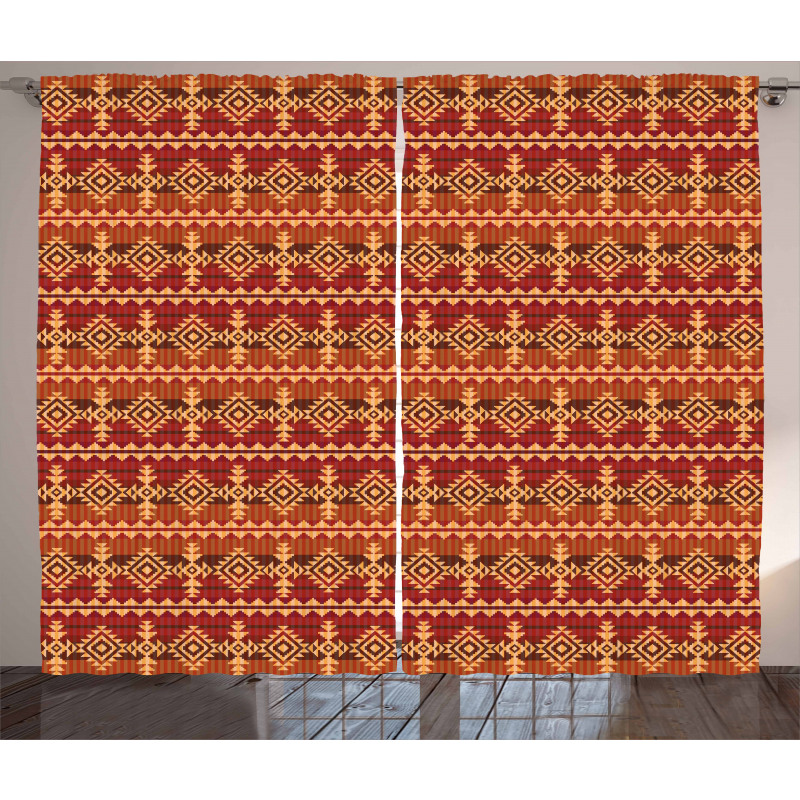 Aztec Culture Ornament Curtain