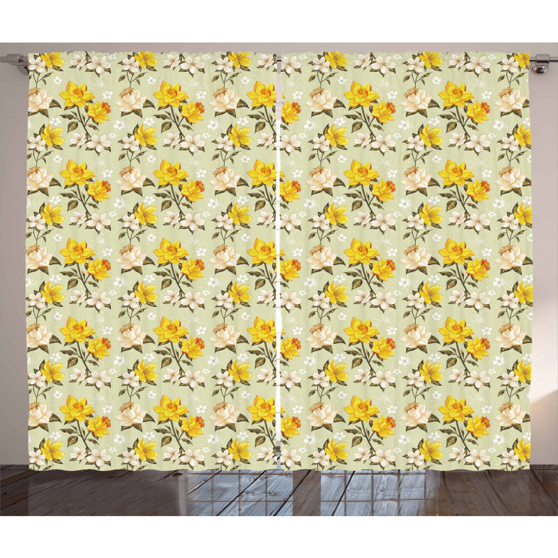 Narcissus Wildflowers Curtain
