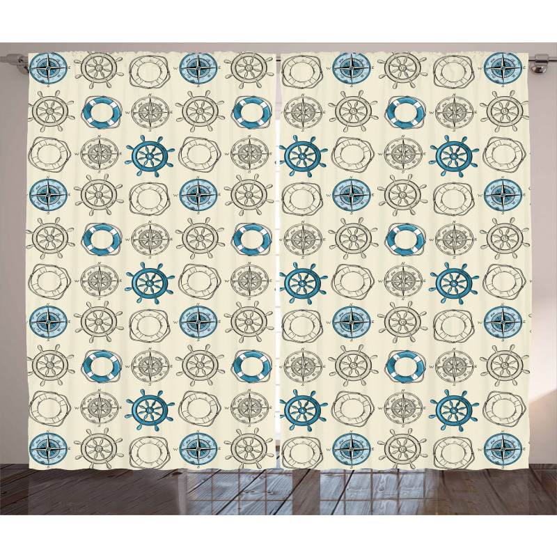 Marine Inspired Retro Curtain