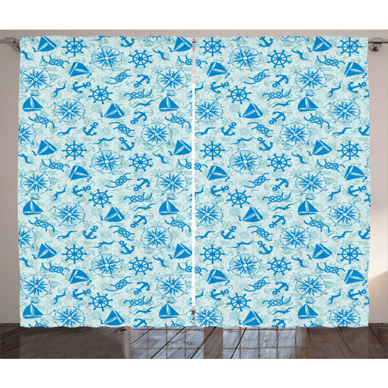 Nautical Seagull Knot Curtain