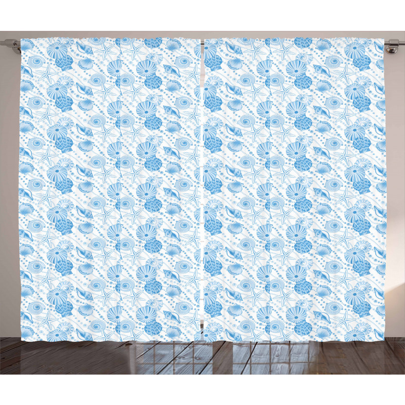 Seashells Marine Motifs Curtain