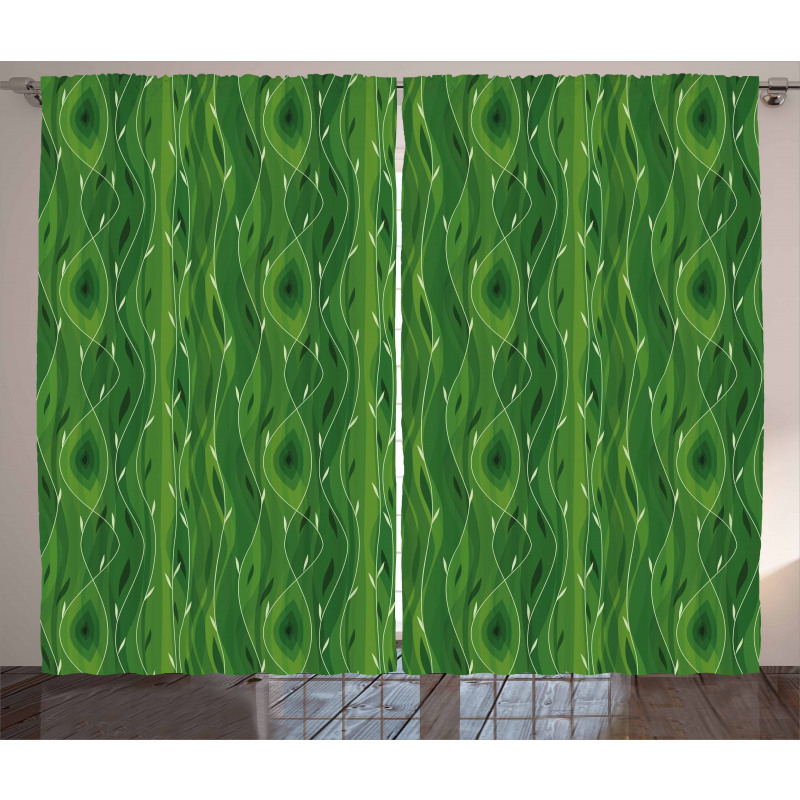 Retro Spring Abstract Curtain