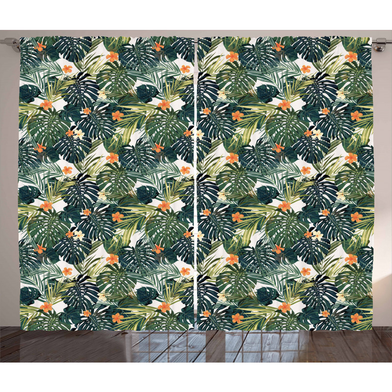 Hawaiian Tropical Flora Curtain