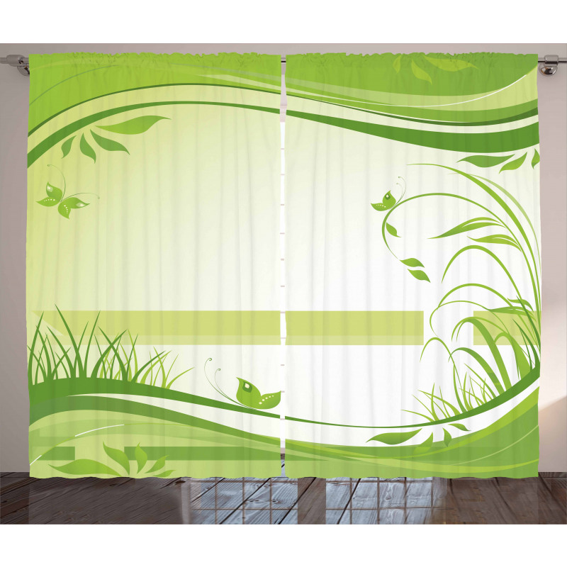 Abstract Fresh Nature Curtain