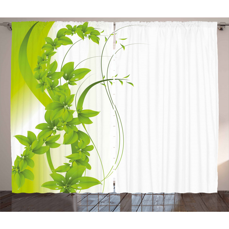 Blooming Fantasy Flora Curtain