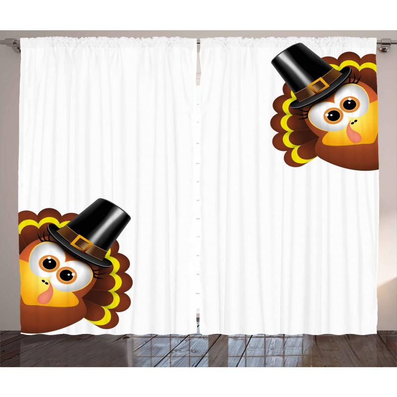 Funny Poultry Animal Curtain