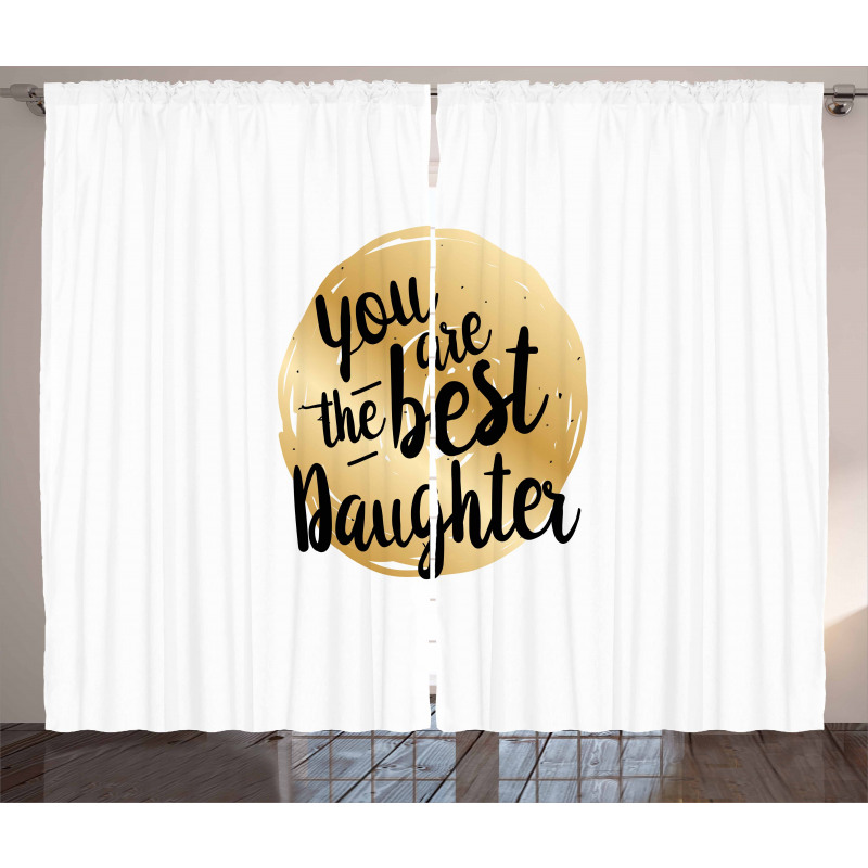 Daughter Love Pattern Curtain