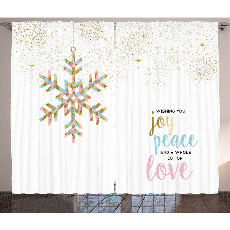 Christmas Snowflake Love Curtain