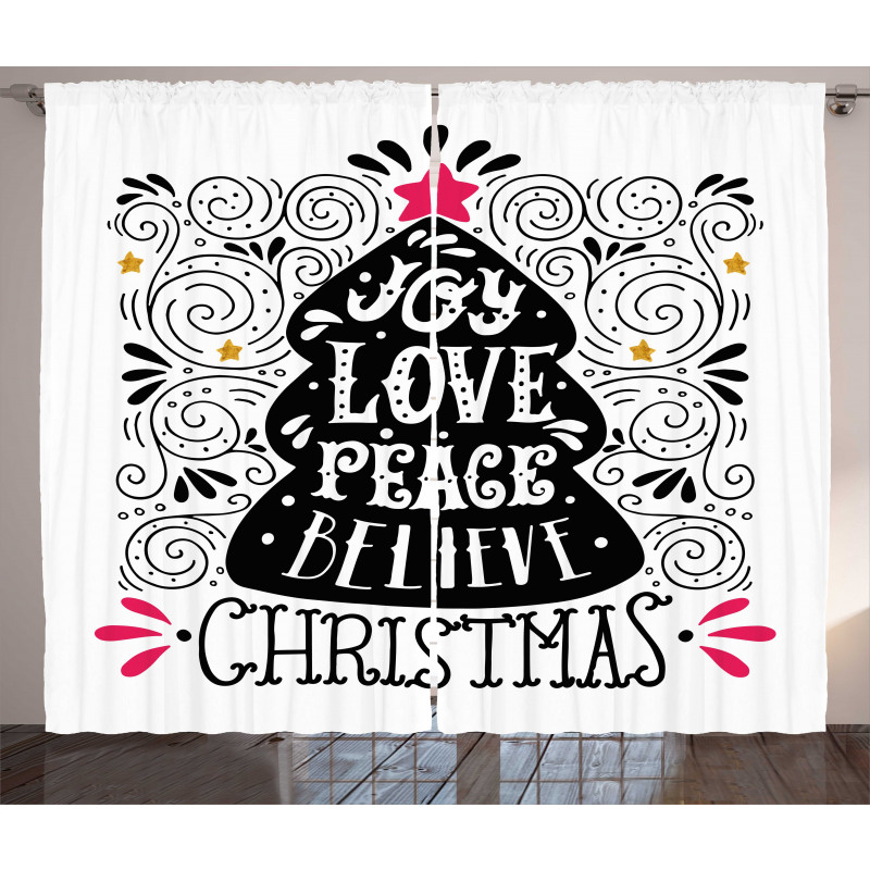 Christmas Tree Pattern Curtain