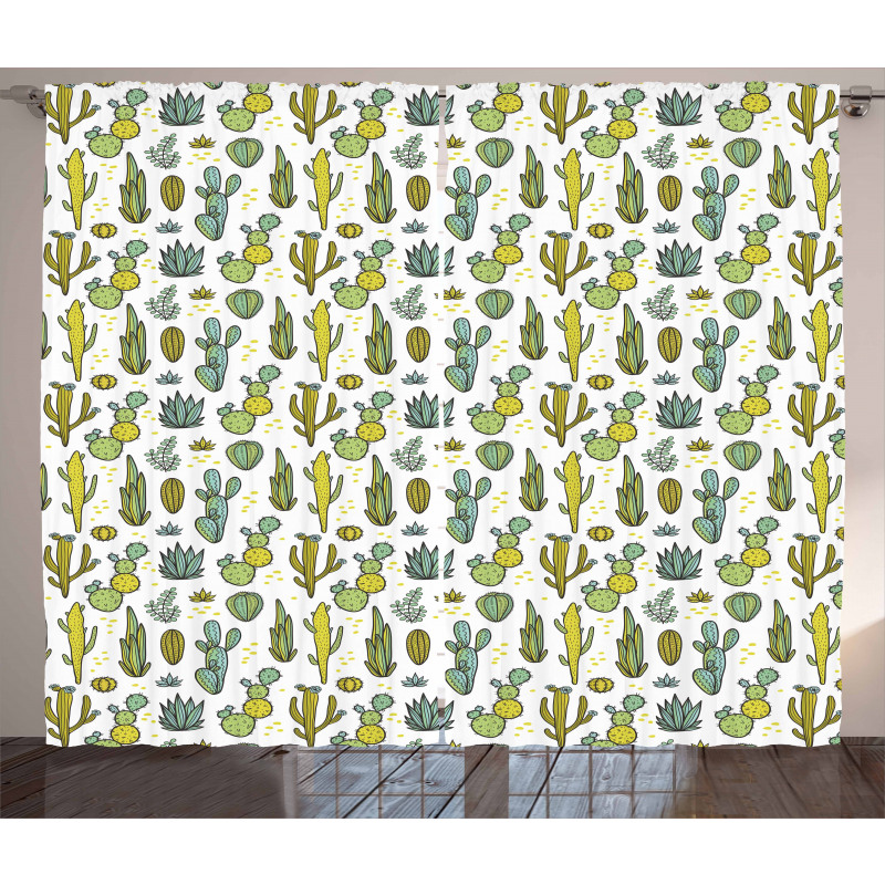 Tropical Foliage Motif Curtain