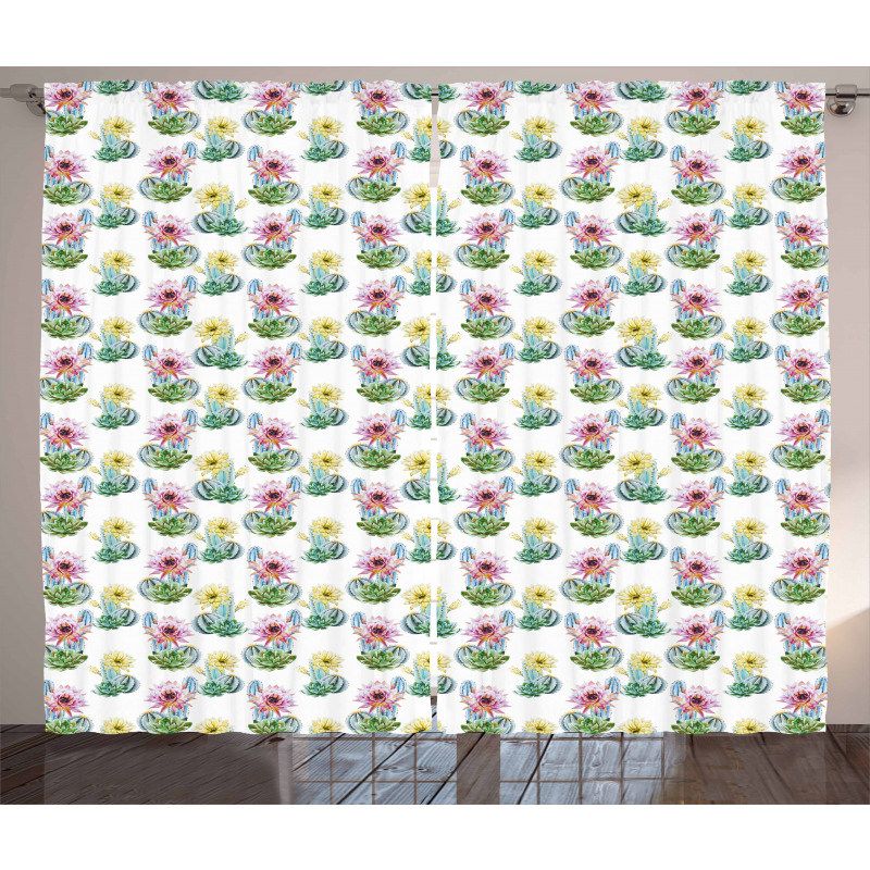 Watercolor Spring Season Curtain