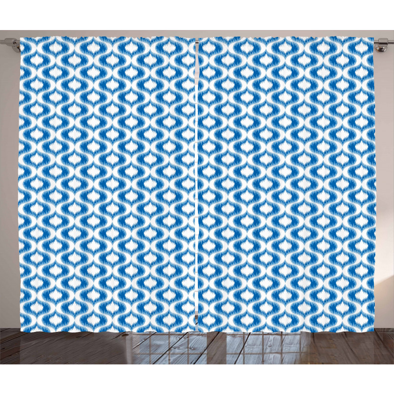 Abstract Vintage Ogee Curtain