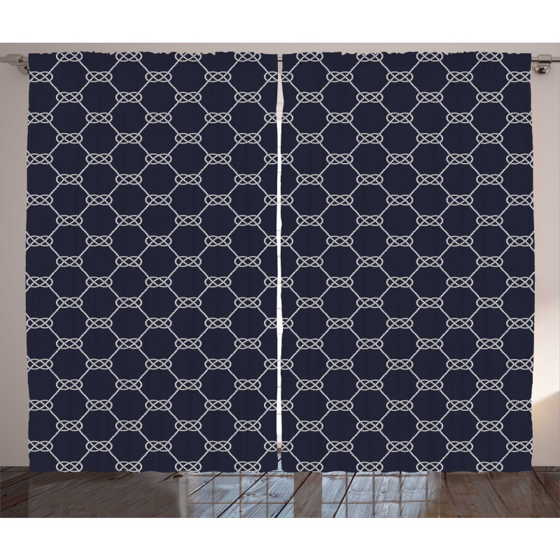 Navy Inspired Knot Curtain