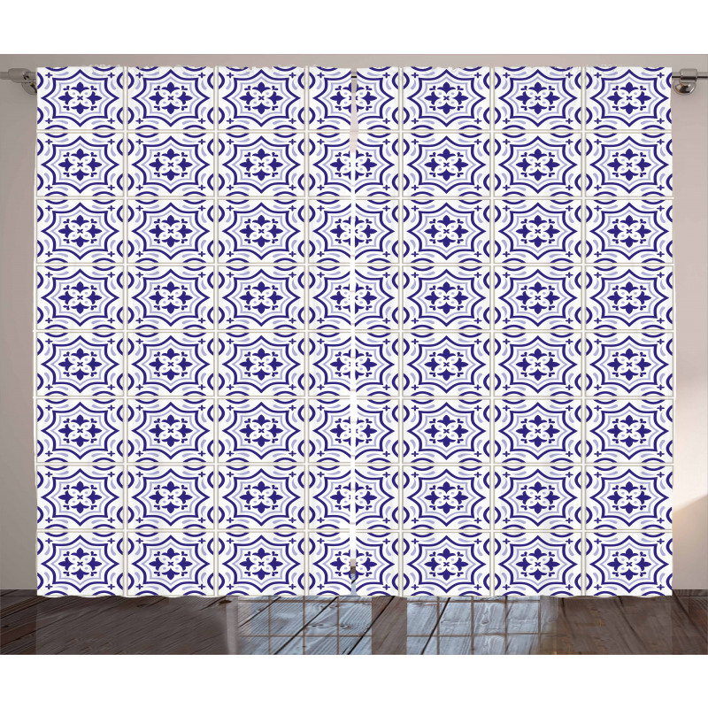 Portuguese Floor Tile Curtain