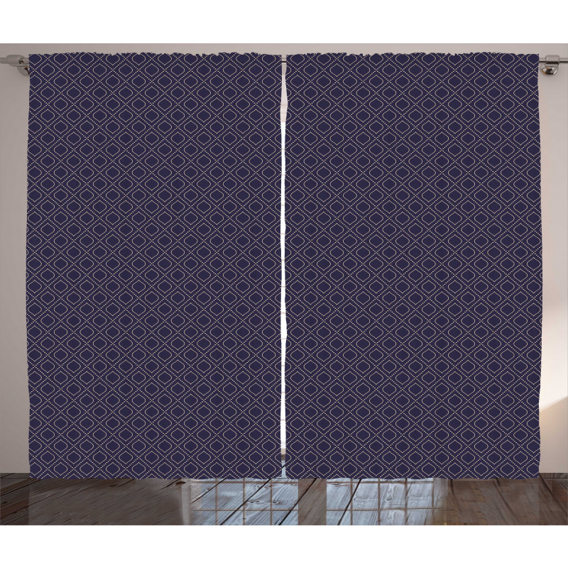 Geometric Ogee Tile Curtain