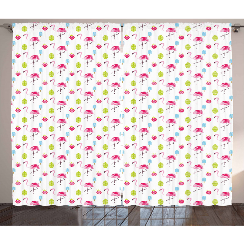 Summer Ice Cream Berry Curtain