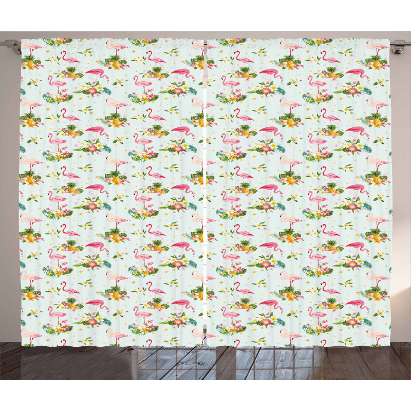 Fresh Flora Pineapples Curtain