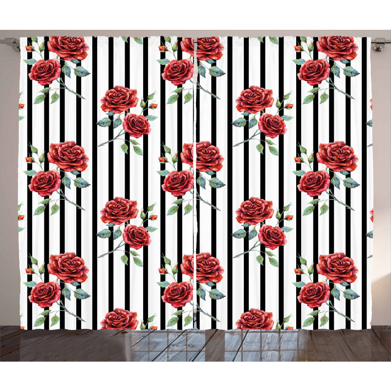 Valentines Day Rose Curtain