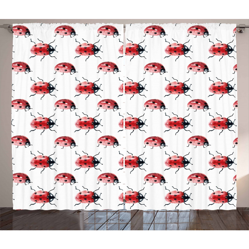 Lady Bug Insect Curtain